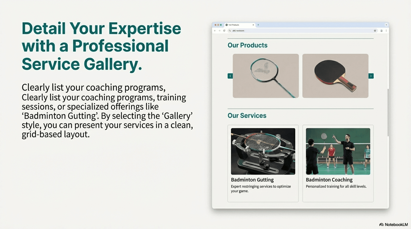 Add Services in different layouts